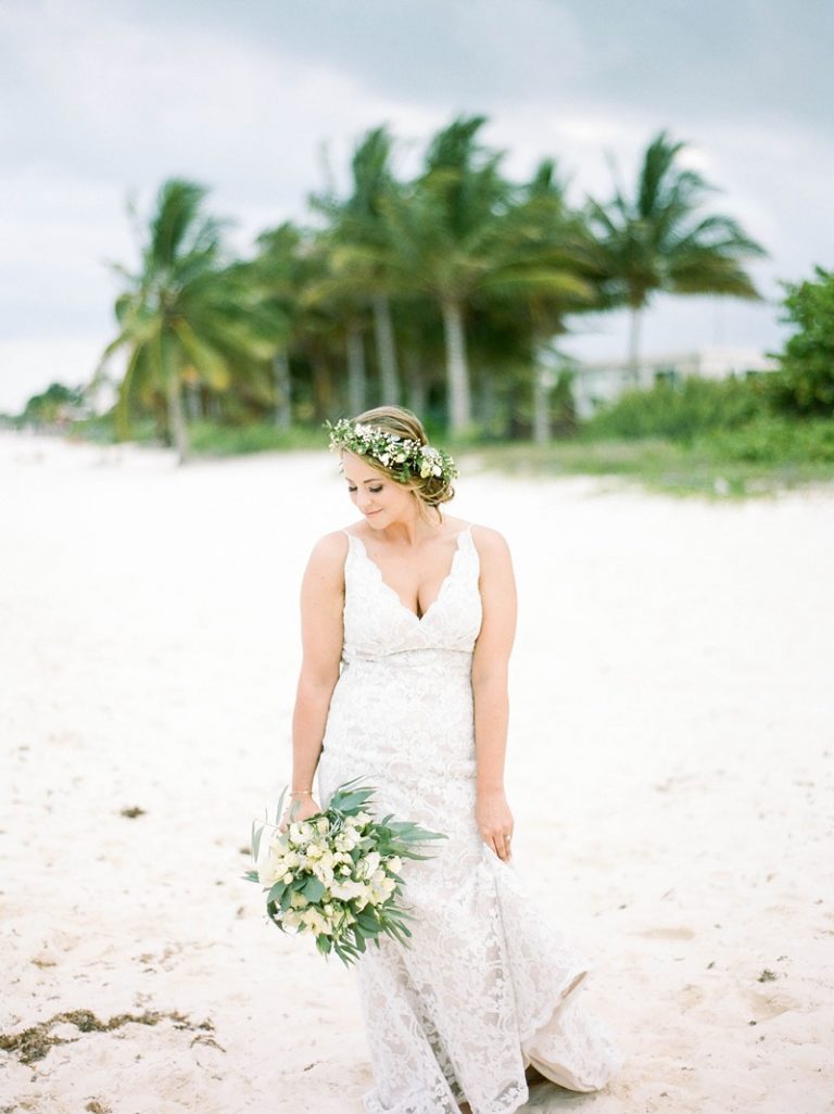 Beach Wedding Gowns Worn by 38 Real Brides - Destination Wedding Details