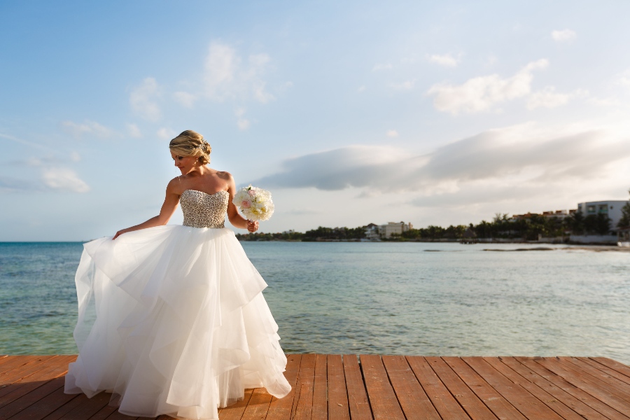 beach wedding ballgowns