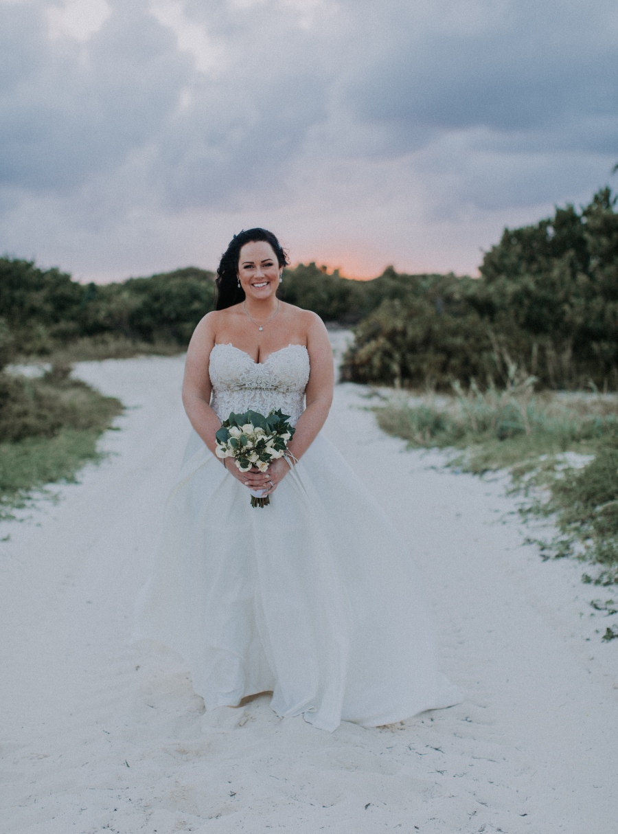 A-Line beach wedding gowns