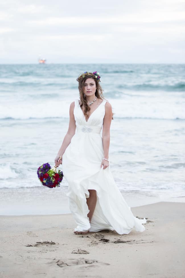 Beautiful beach wedding dress