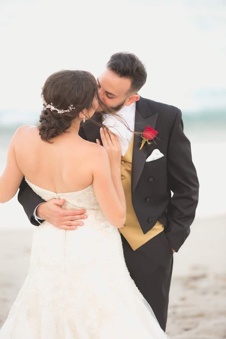 Beauty and the Beast themed wedding on the Beach