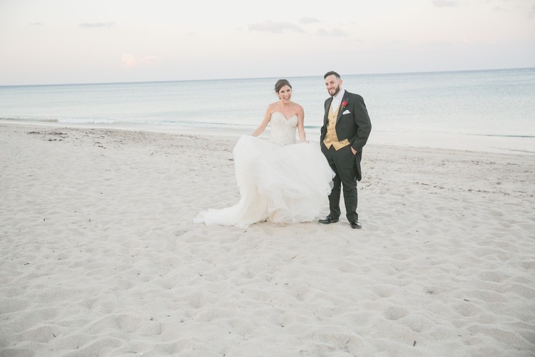 Beauty and the Beast themed wedding on the Beach