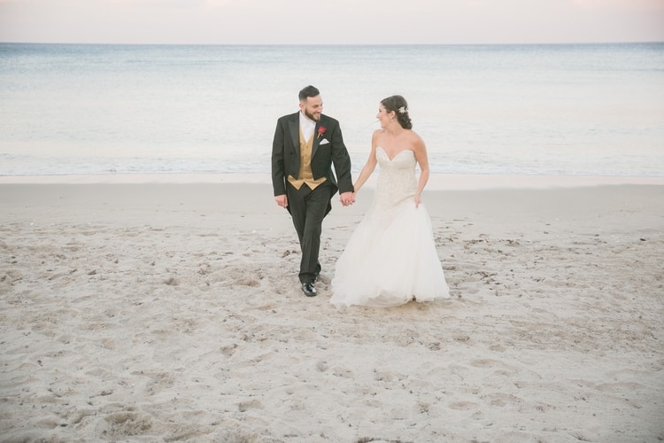 Beauty and the Beast themed wedding on the Beach