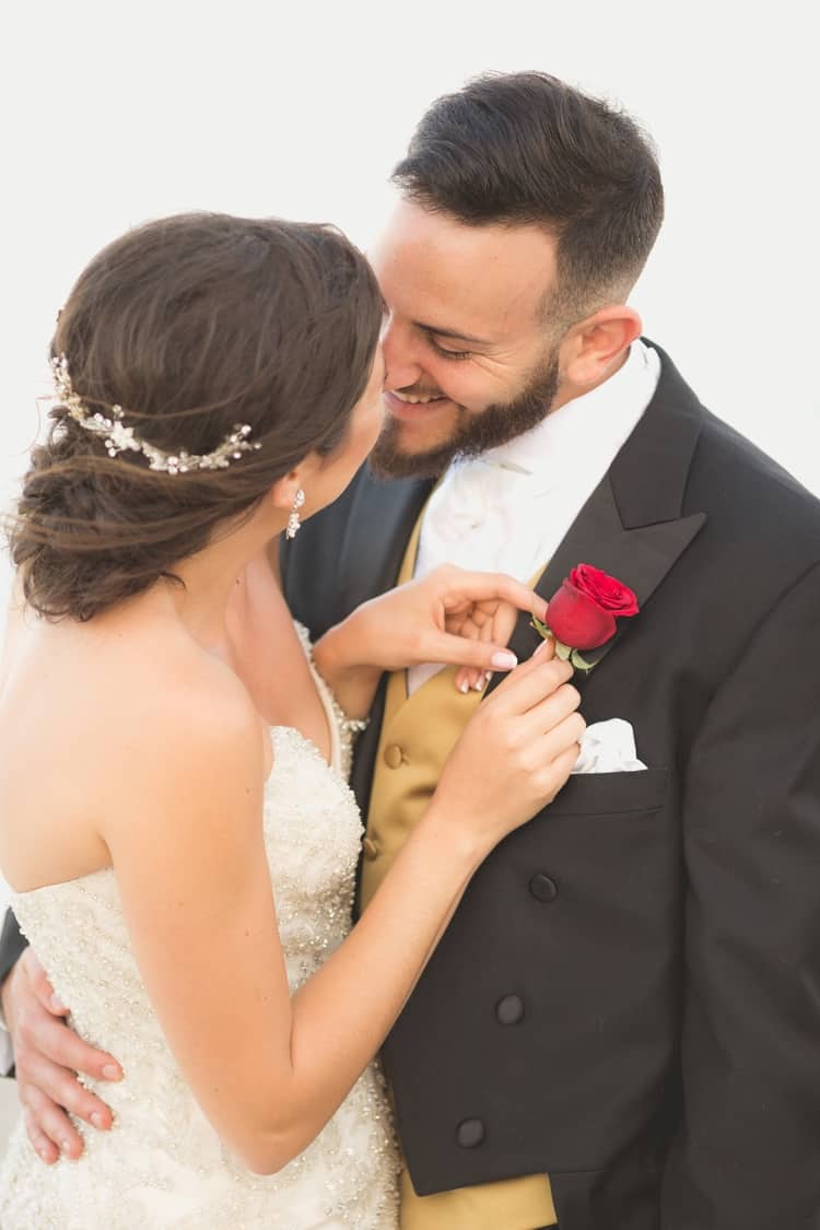 Beauty and the Beast themed wedding on the Beach