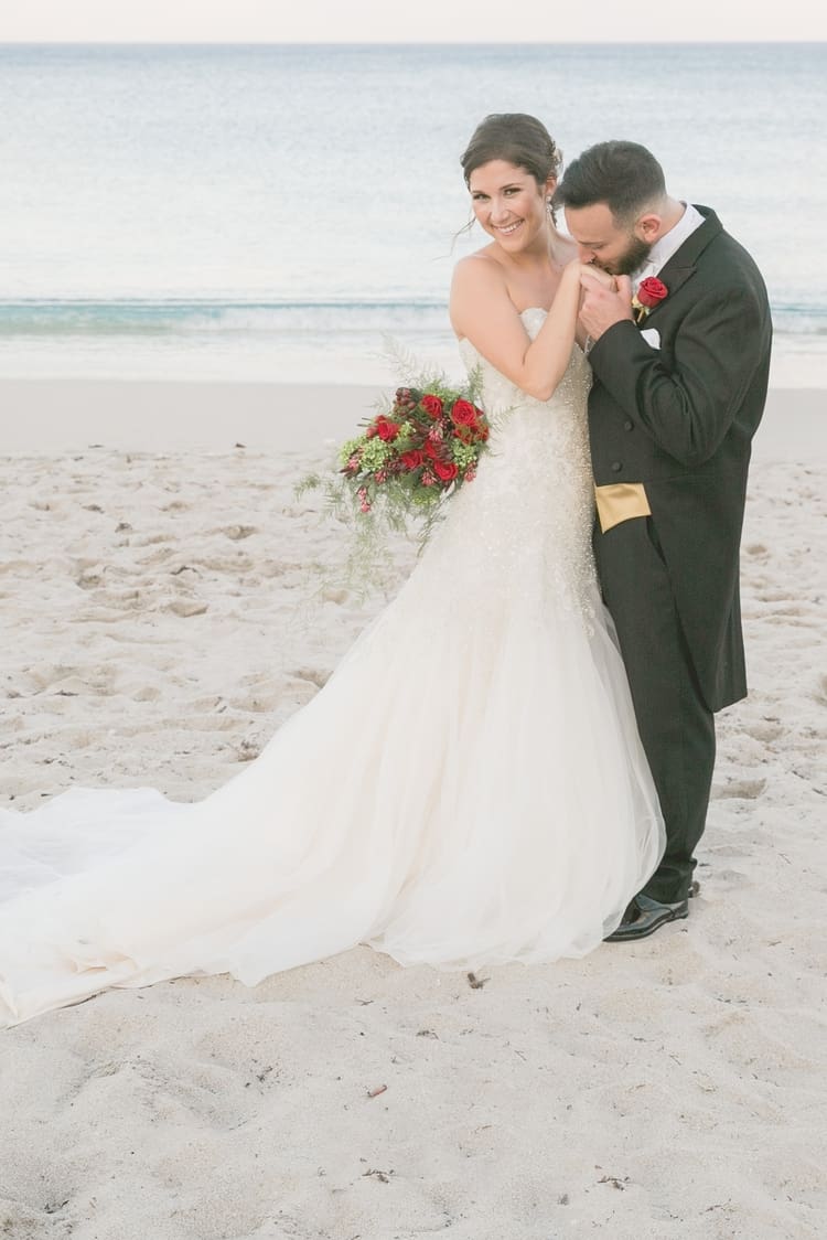 Beauty and the Beast themed wedding on the Beach