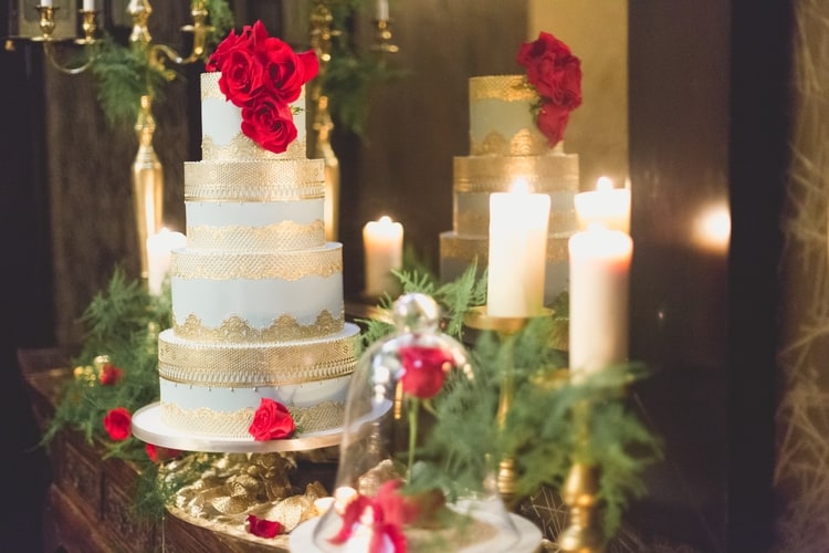 Beauty and the Beast themed wedding on the Beach