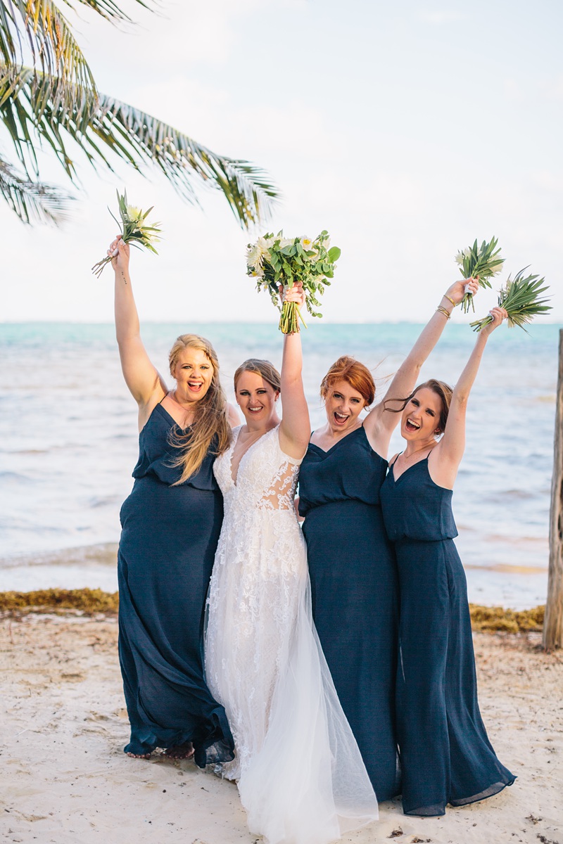 blue bridesmaid gowns