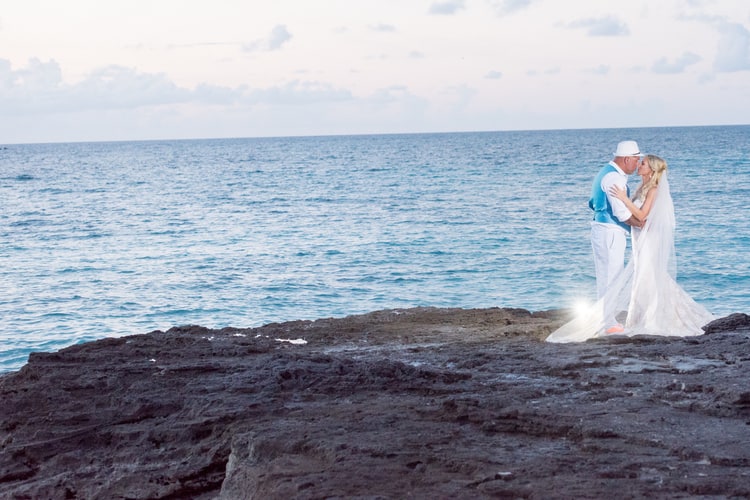 Colorful Beach Wedding In The Bahamas Gallant Lady Shipwreck Trash