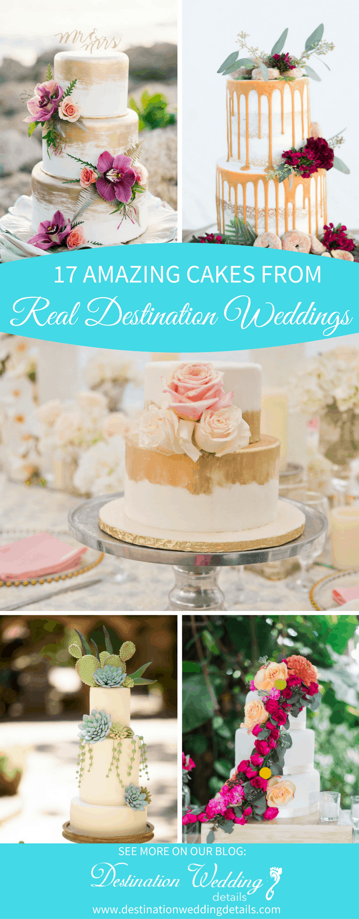 17 Gorgeous Unique Destination Wedding Cake Designs From Real