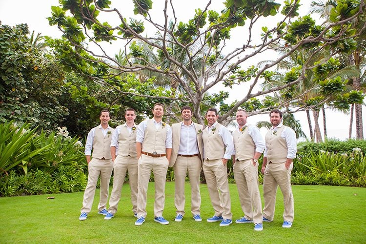 Hawaiian groomsmen cheap attire