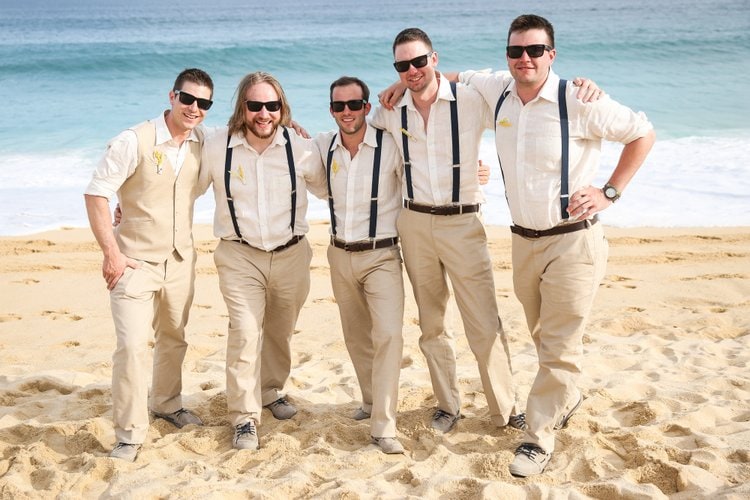 Casual beach 2025 wedding groom