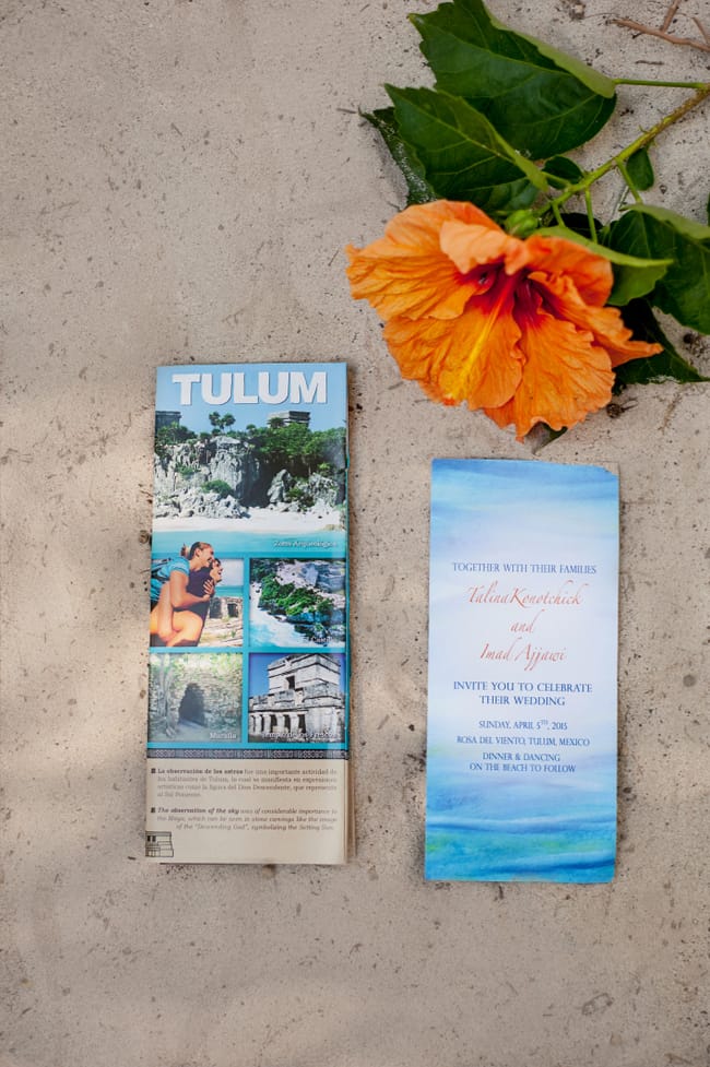 Tulum wedding invitations