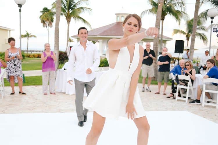 Fun choreographed wedding dance