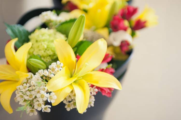 Beach wedding flowers