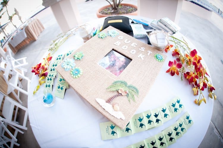 Bahamas destination wedding guest book