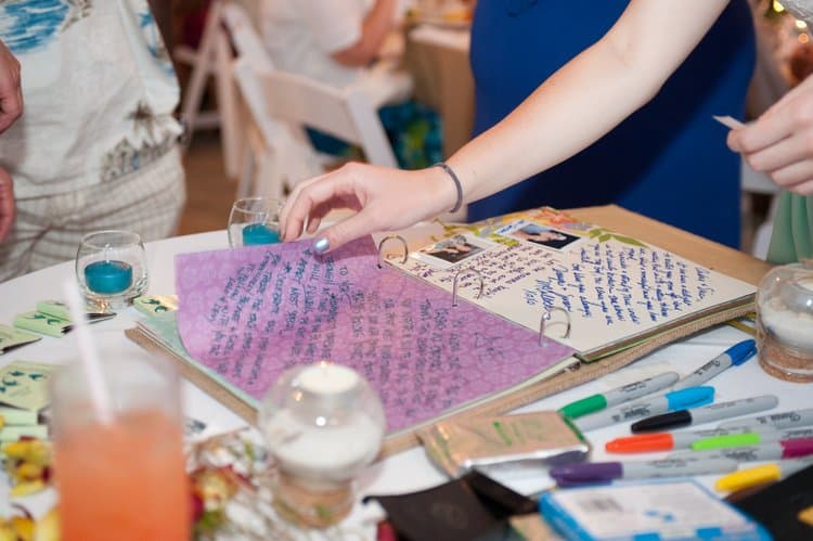 Bahamas destination wedding guest book