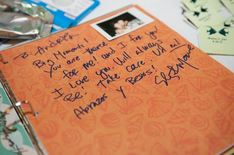 Bahamas destination wedding guest book