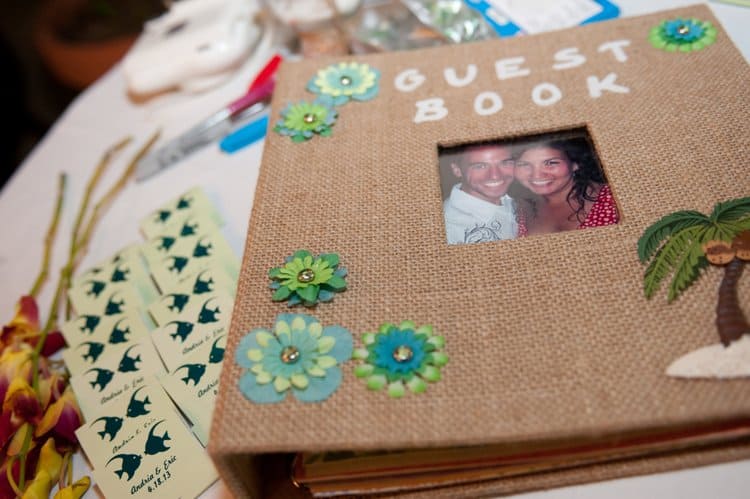 Bahamas destination wedding guest book