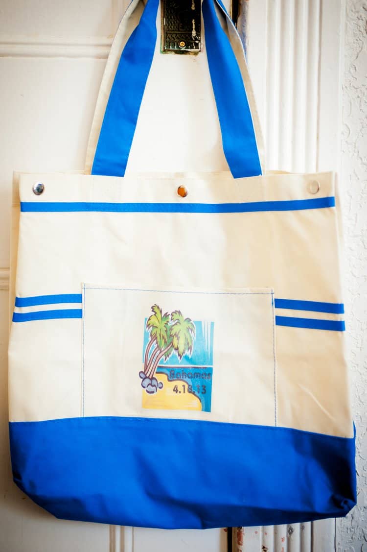 bahamas wedding welcome bag