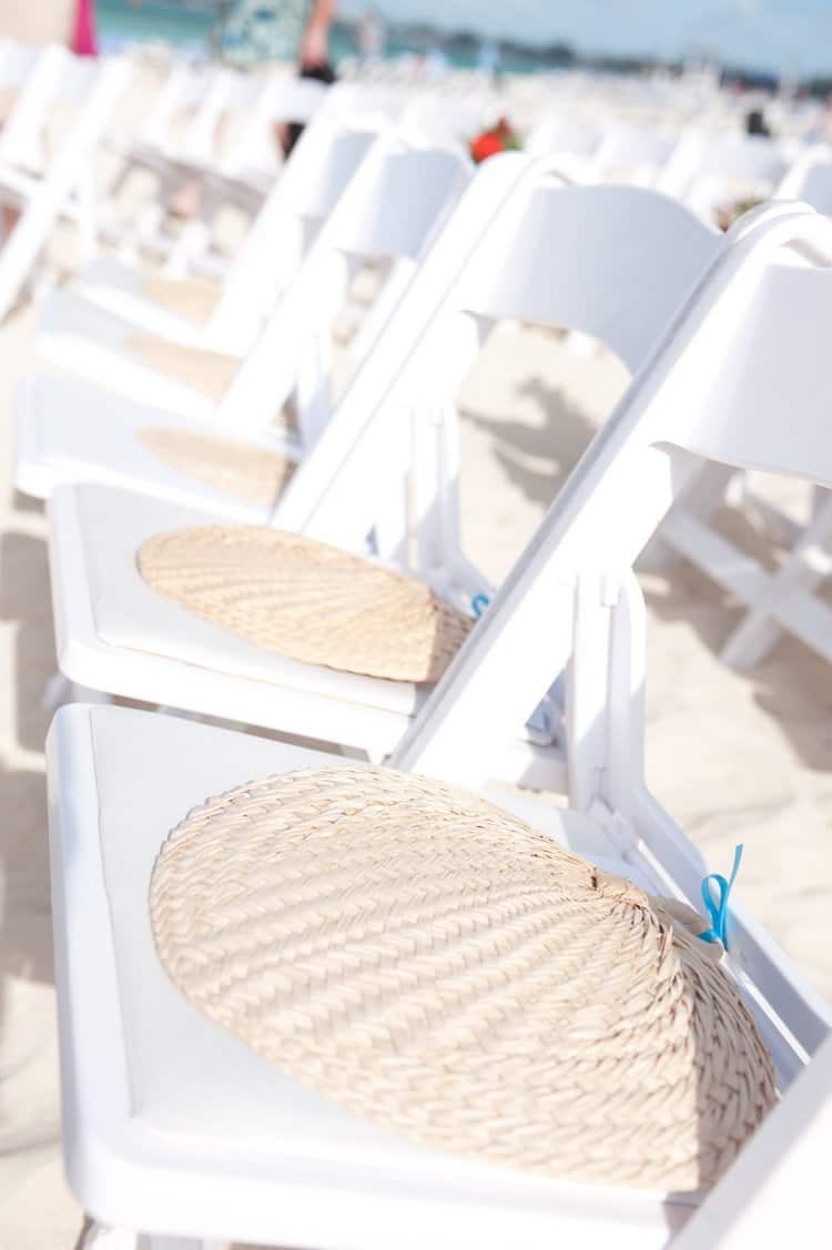 Beach wedding fan programs