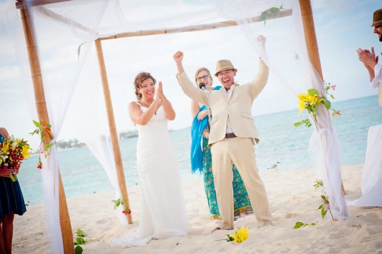 beach wedding in Nassau, Bahamas