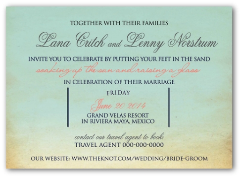 Destination Wedding Invitation Wording Etiquette And Examples