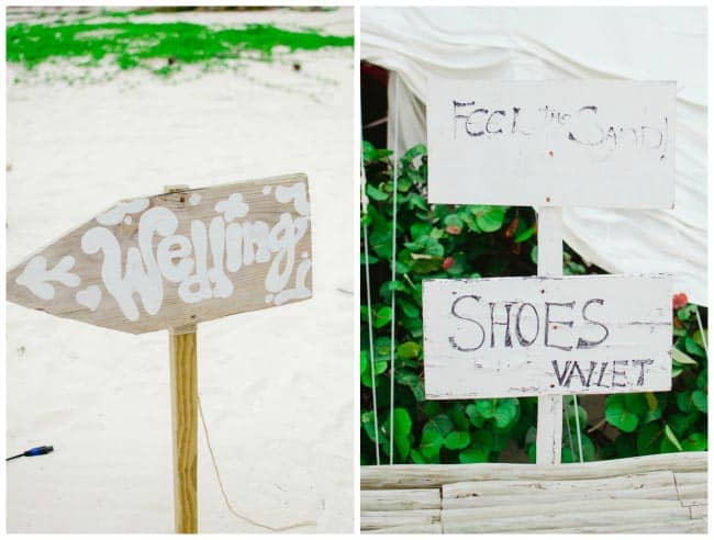 beach wedding signs