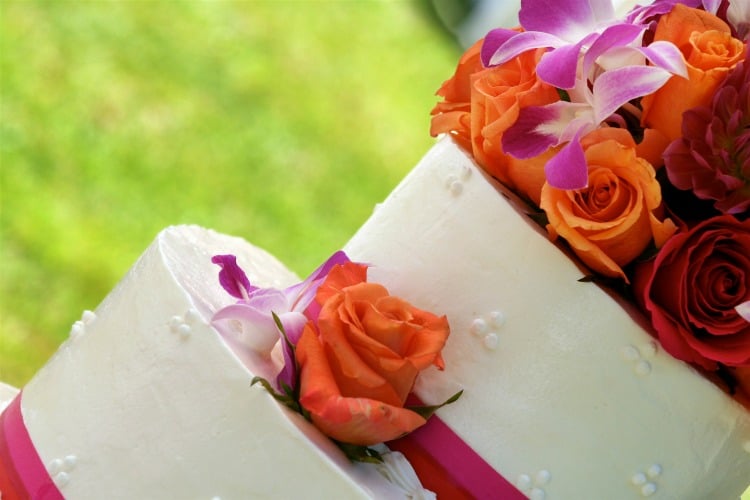 tropical beach wedding cakes