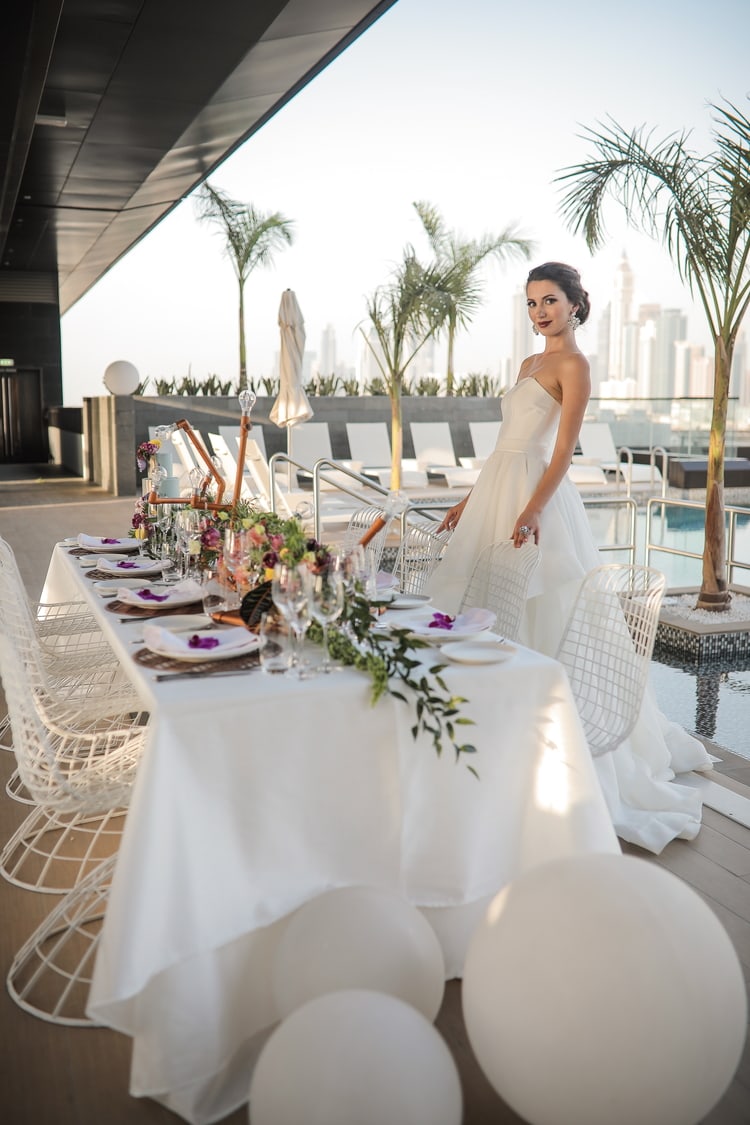 Chic Industrial Styled Wedding In Dubai Destination Wedding Details