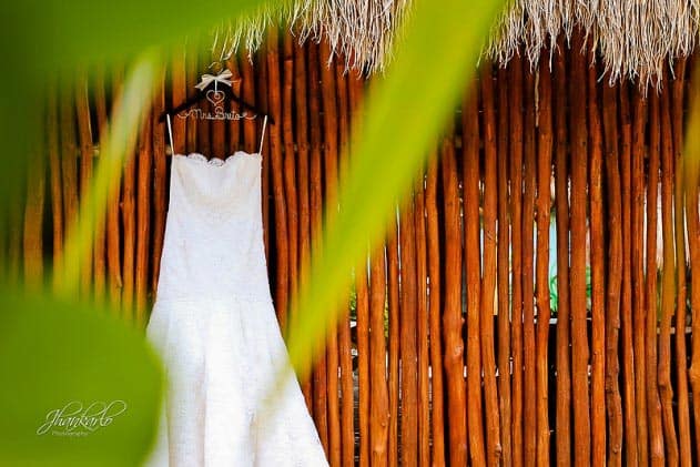 wedding in riviera maya dress