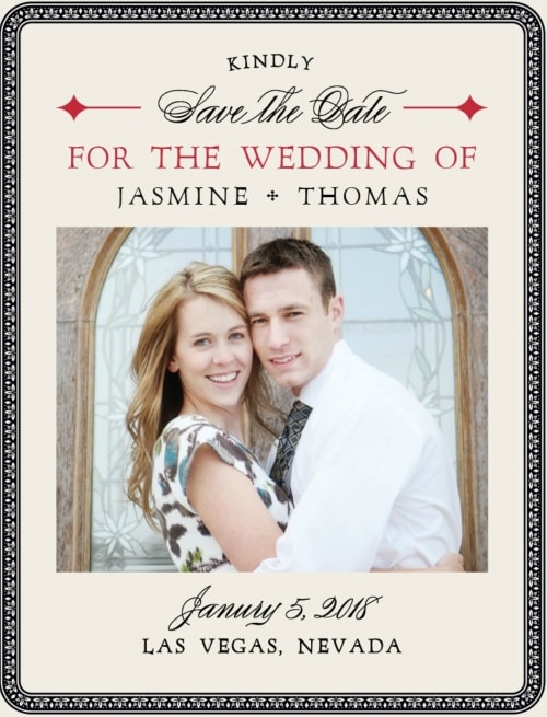 Cool Destination Wedding Save the Date Ideas las vegas destination wedding save the date