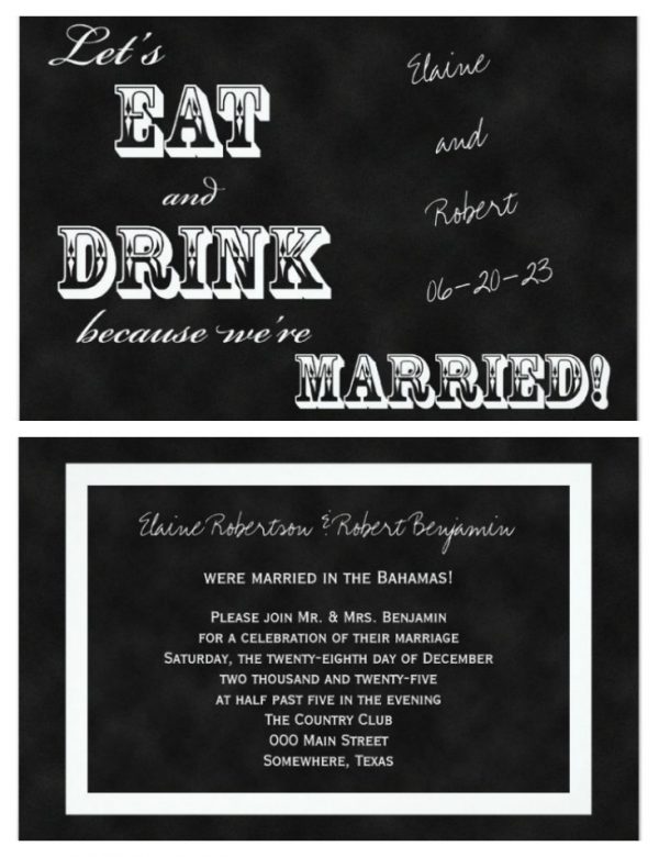 21 Beautiful At Home Wedding Reception Invitations - Destination ...