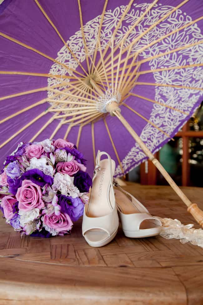 Purple and lavender destination wedding