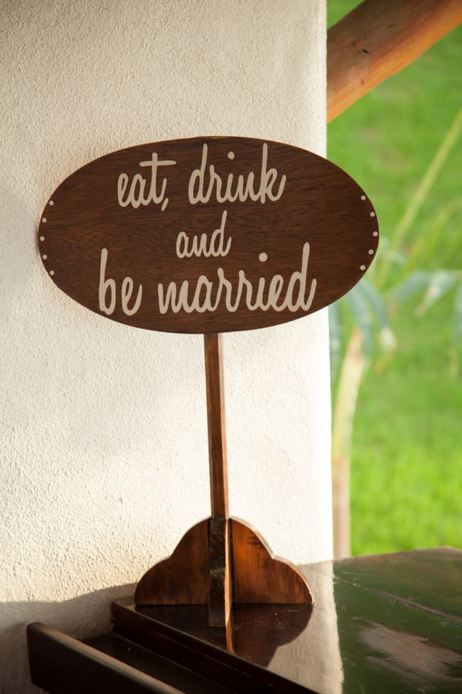 Eat Drink and Be Married Wedding Sign