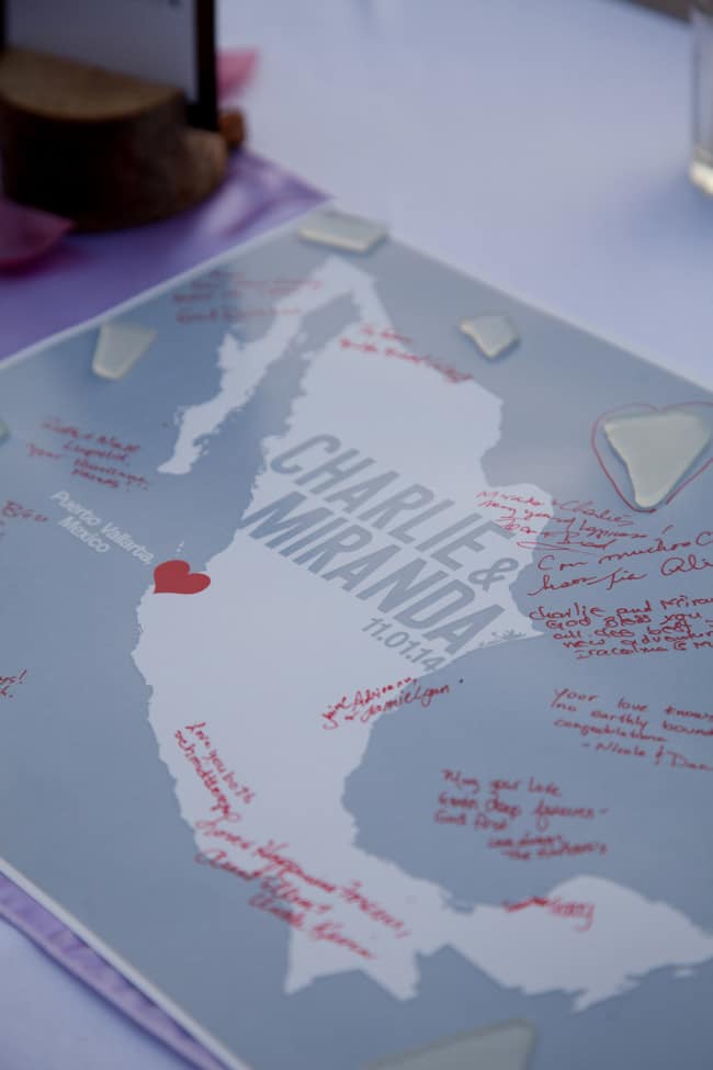 Destination Wedding Map guestbook