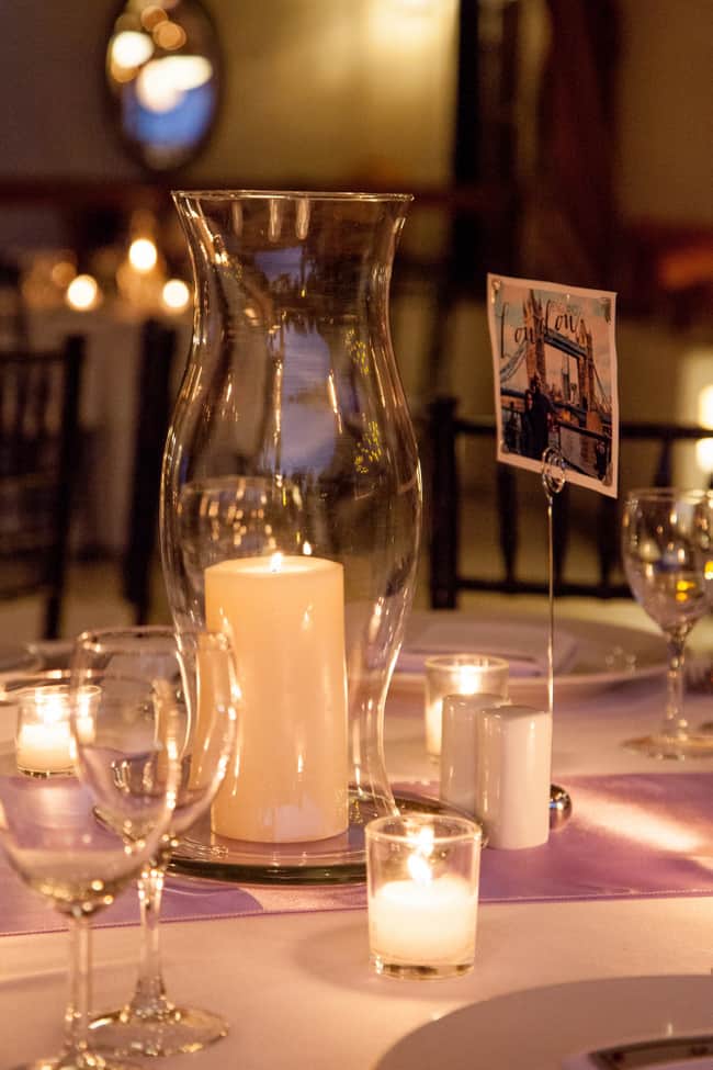 candle wedding centerpiece