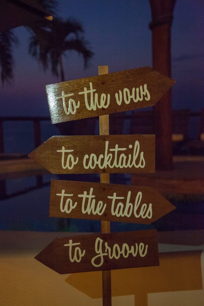 destination wedding sign