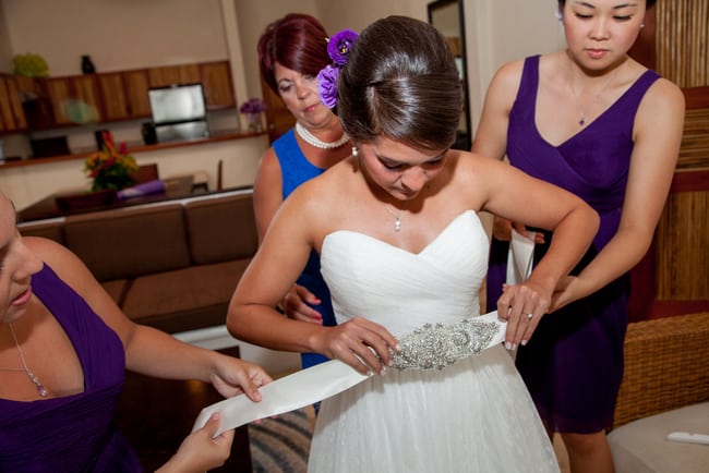 Bride getting ready