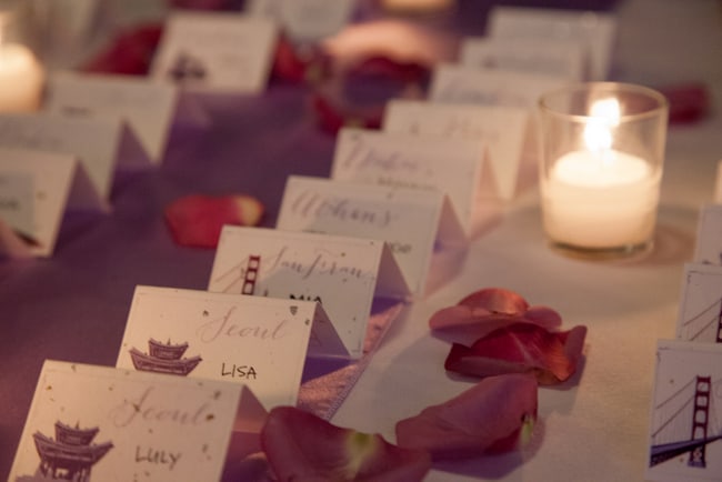 Travel Themed wedding seating cards