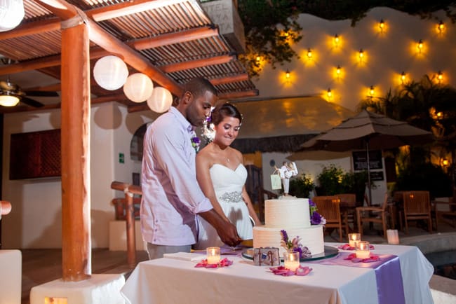 Travel themed wedding cake