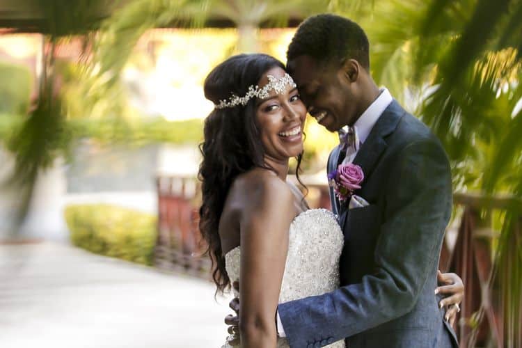 purple and gold destination wedding in Punta Cana 25