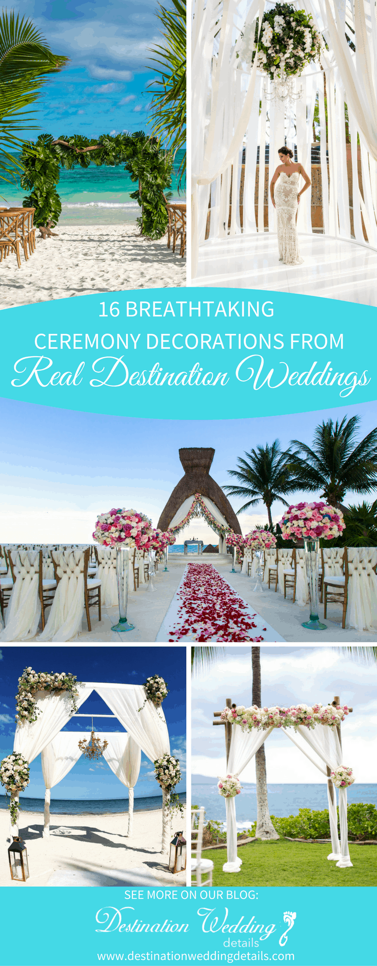 real destination wedding ceremony decorations
