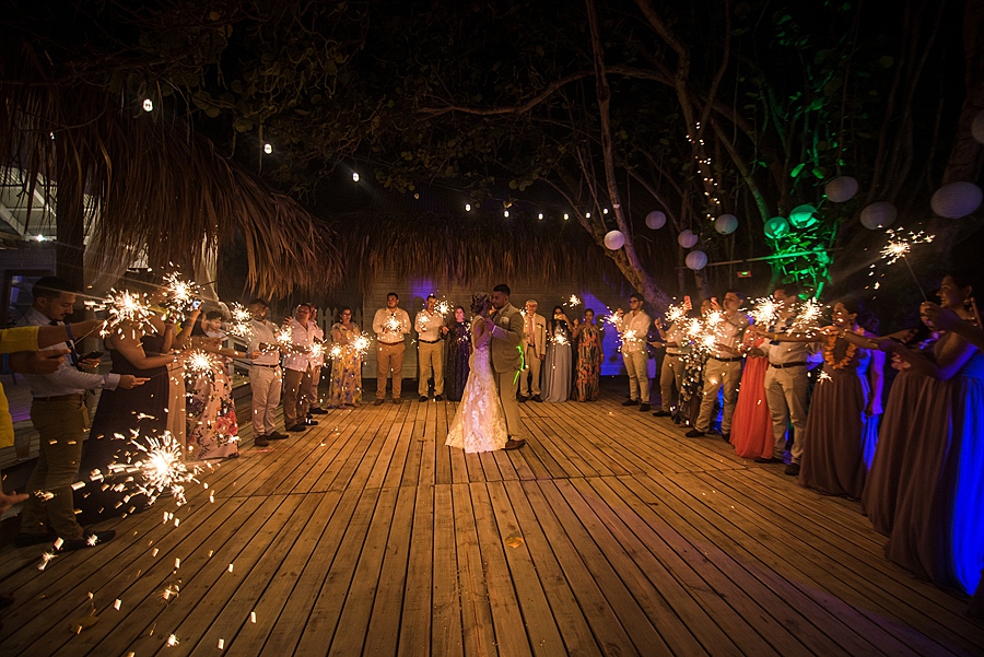 A Gorgeous Sunset Beach Wedding In Roatan Bay Island Destination Wedding Details