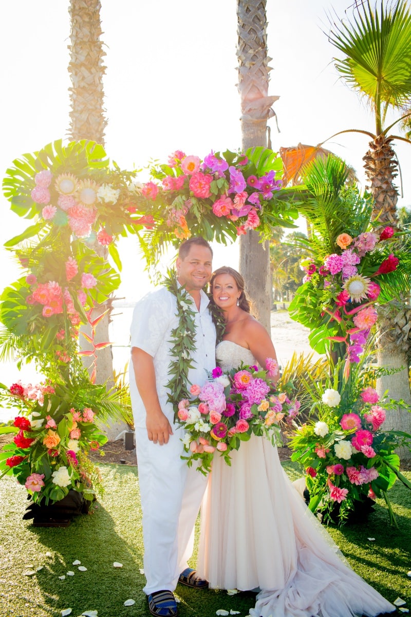 Tropical Themed Destination Wedding In San Diego Bridalpulse