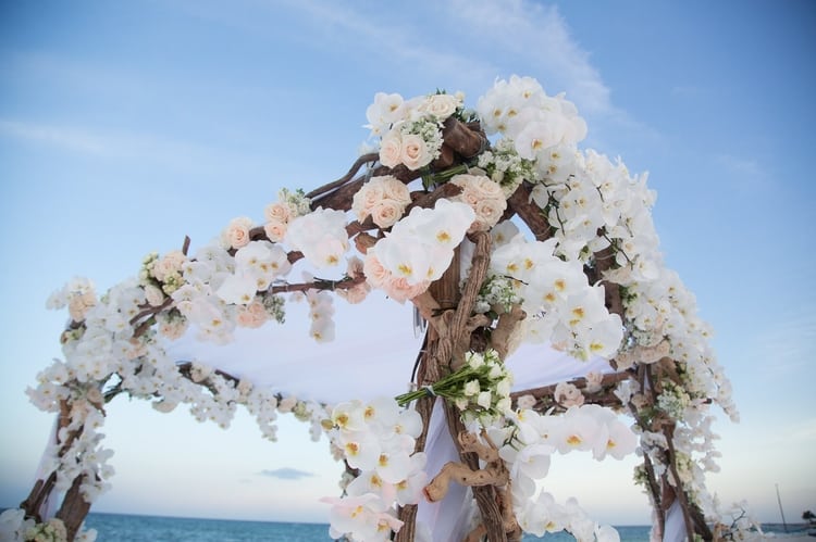 sunset beach wedding