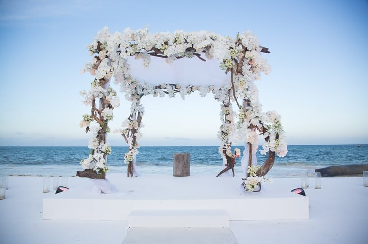 sunset beach wedding