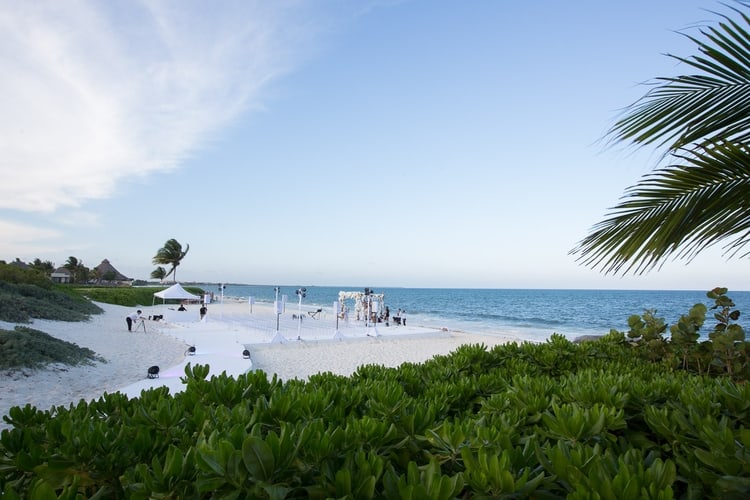 sunset beach wedding