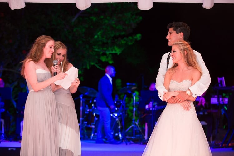 sunset beach wedding at Banyan Tree Mayakoba