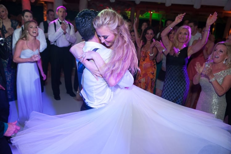 sunset beach wedding at Banyan Tree Mayakoba