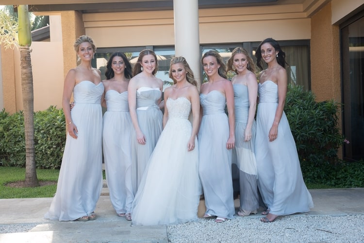 sunset beach wedding at Banyan Tree Mayakoba